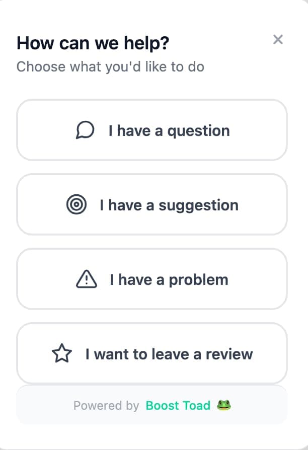 Live Feedback Widget